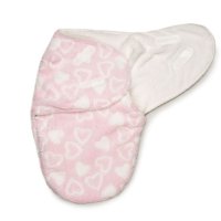 SW114-P: Pink Hearts Coral Swaddle Wrap